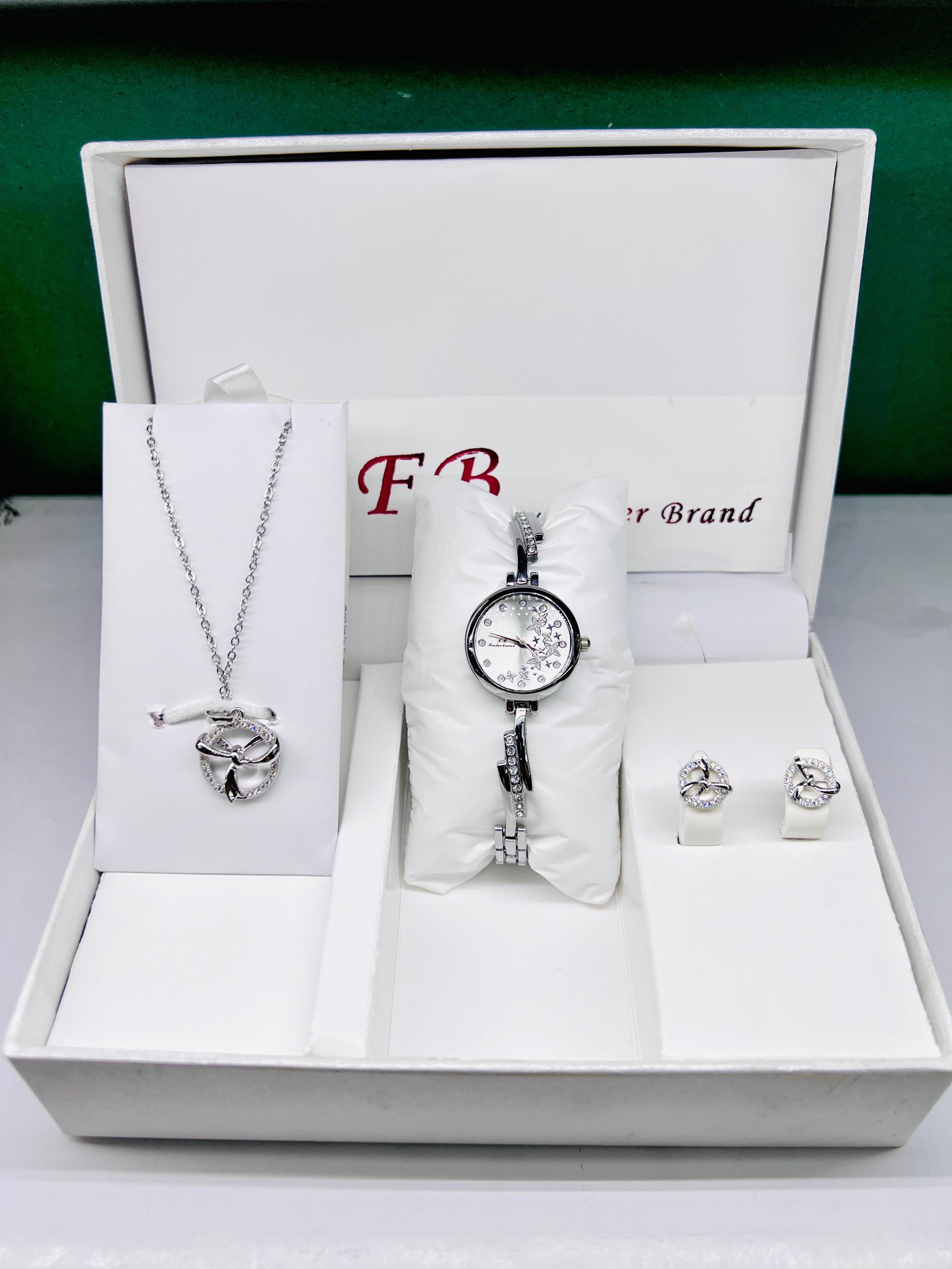 Women Watch Gift Box With Bracelet and Ear stud - Biasworlds