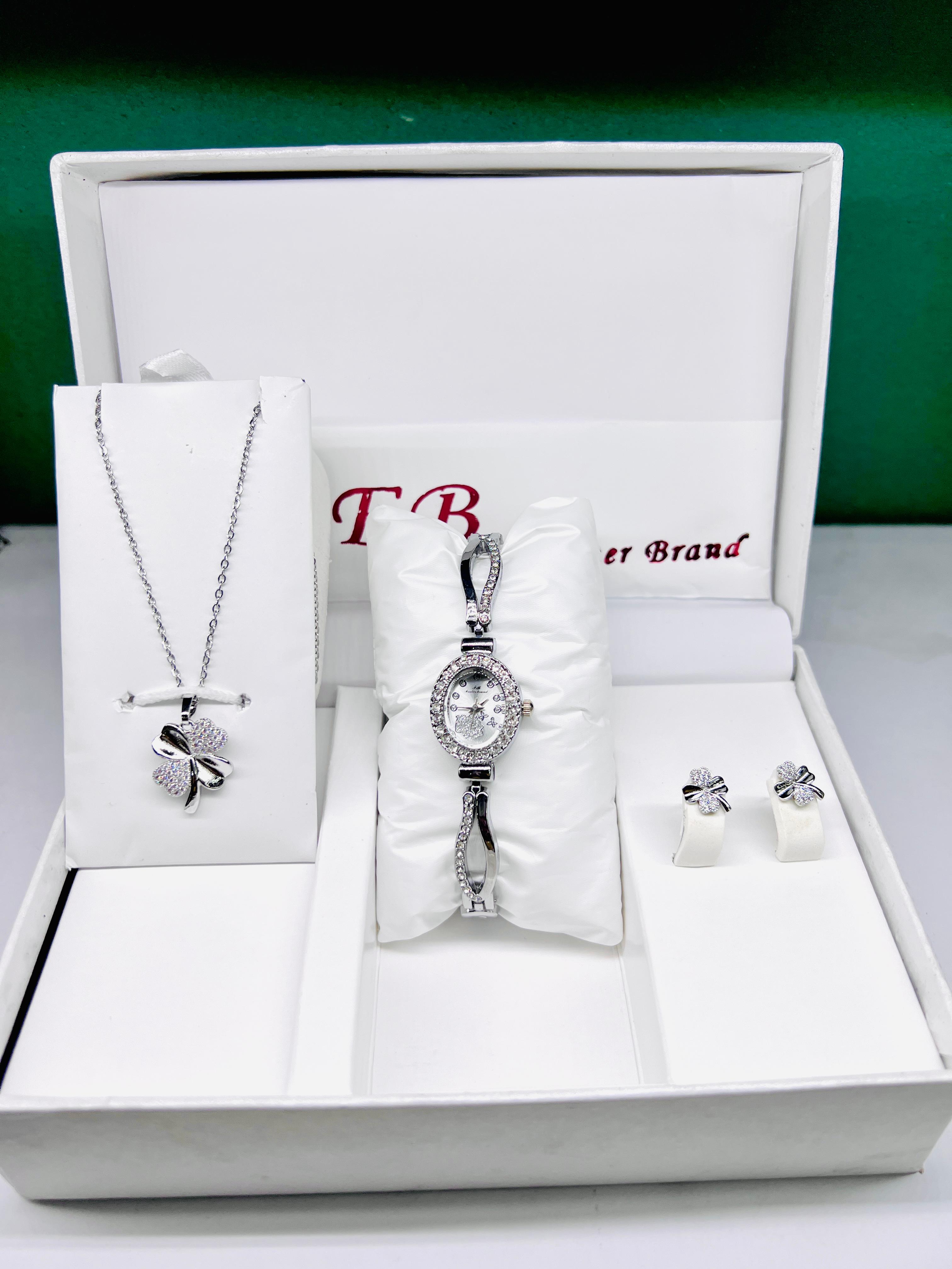 Women Watch Gift Box With Bracelet and Ear stud - Biasworlds