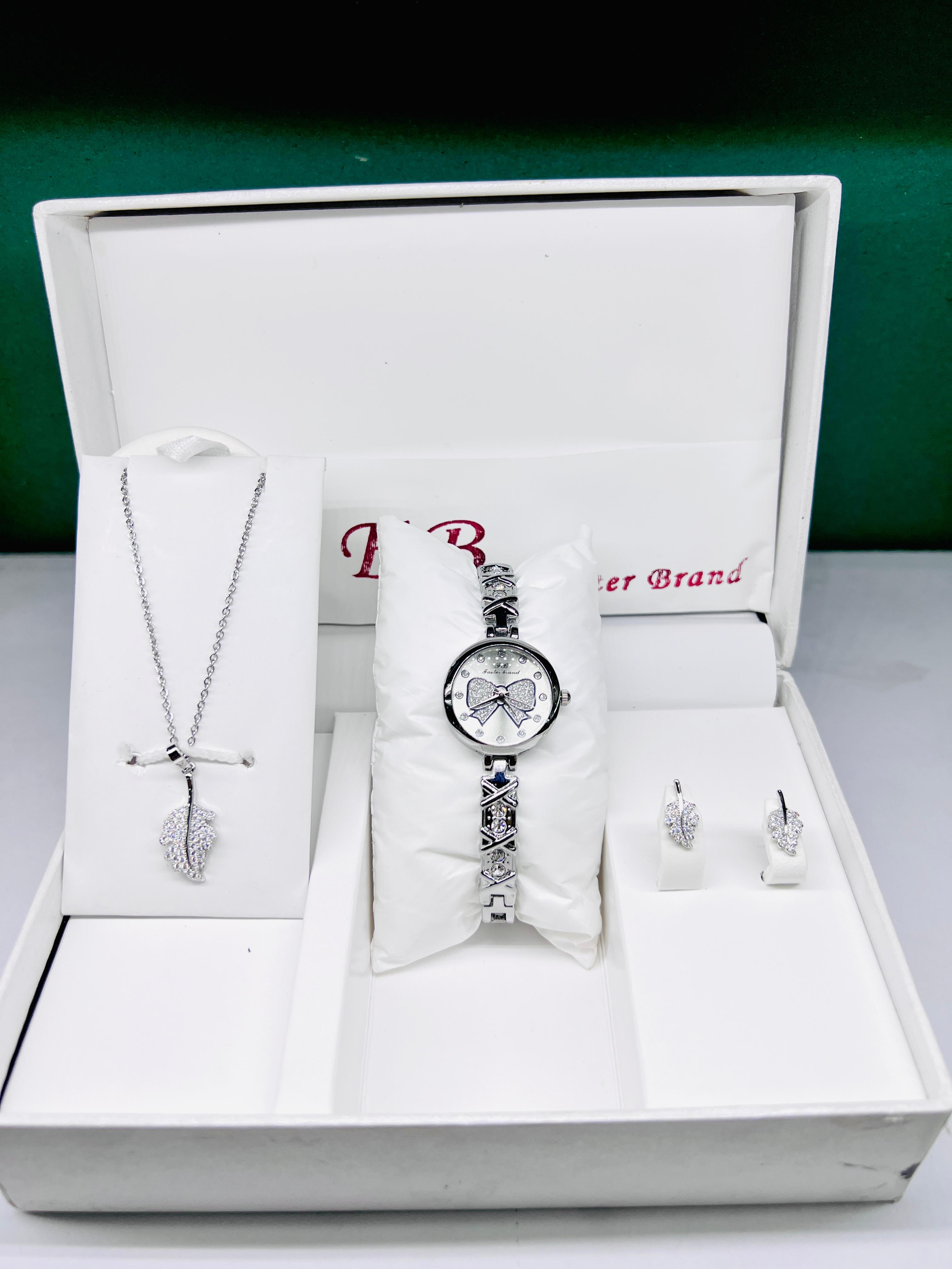 Women Watch Gift Box With Bracelet and Ear stud - Biasworlds