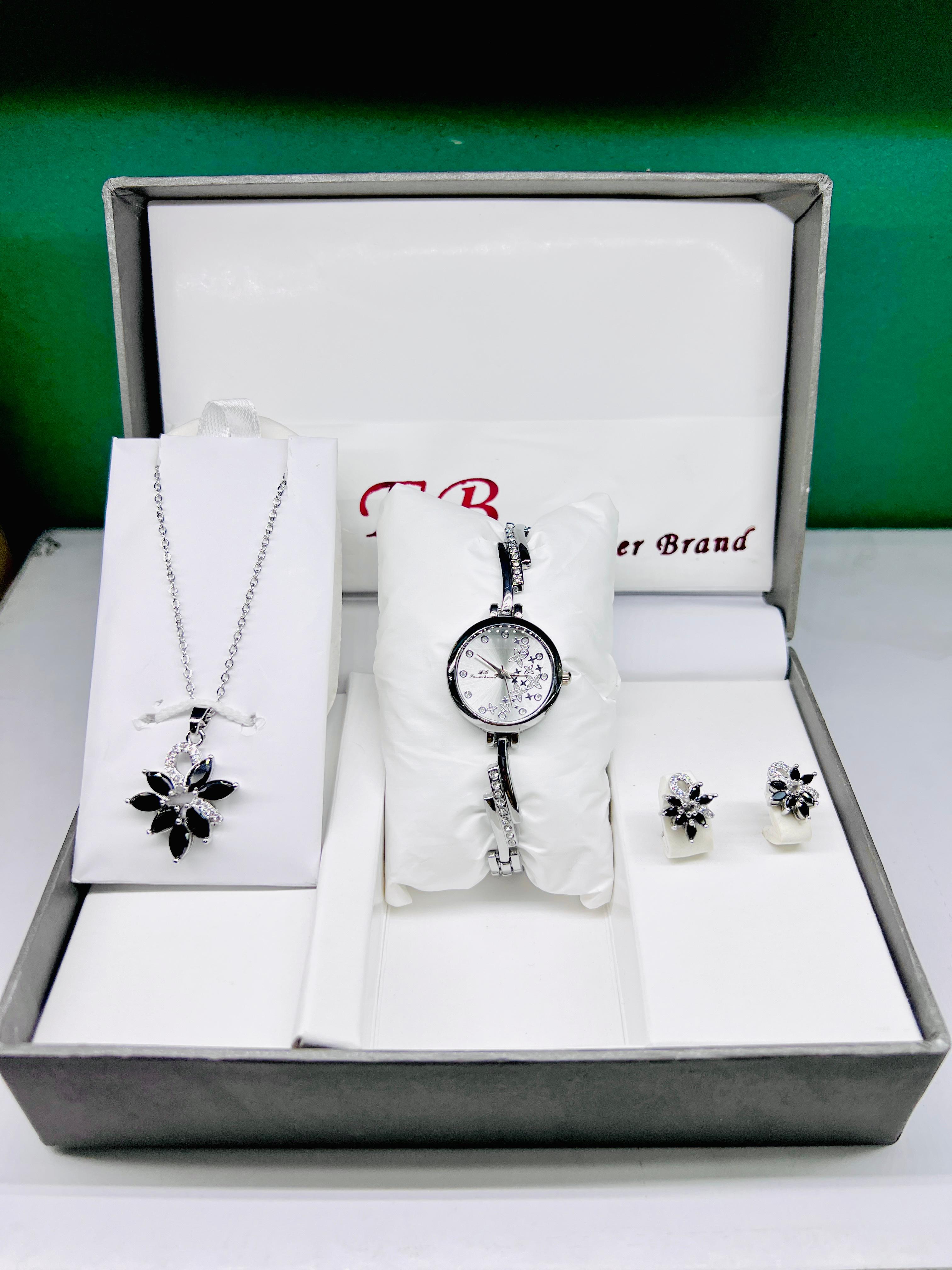 Women Watch Gift Box With Bracelet and Ear stud - Biasworlds