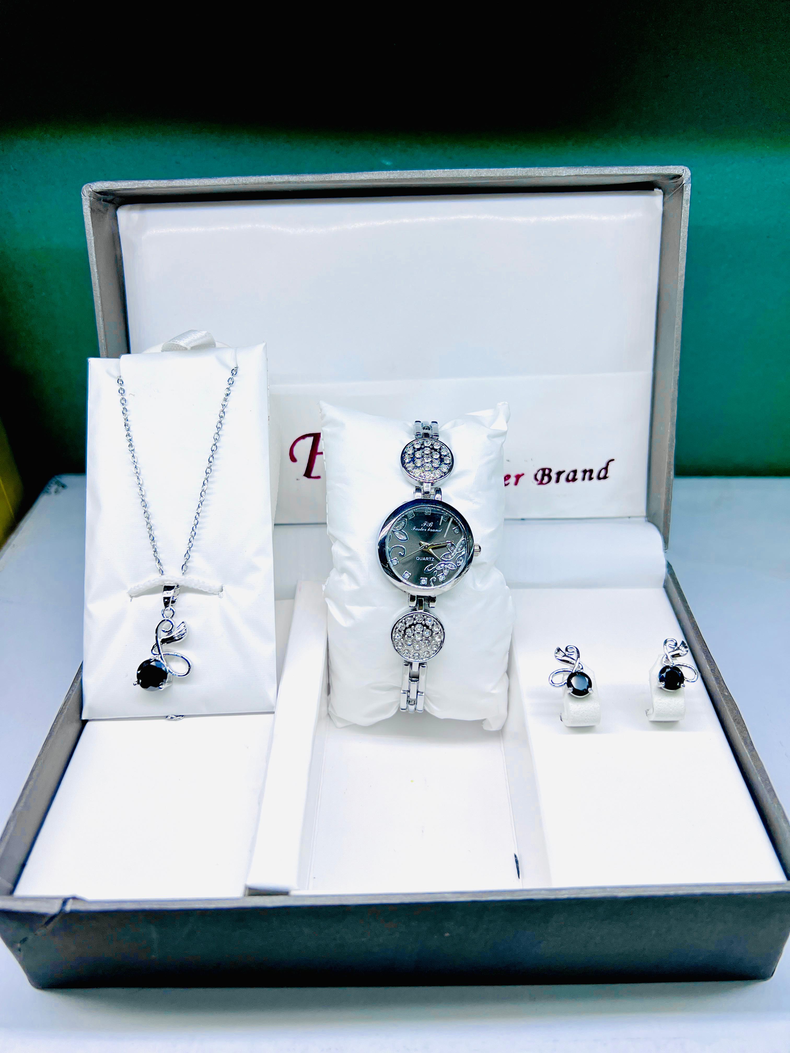 Women Watch Gift Box With Bracelet and Ear stud - Biasworlds