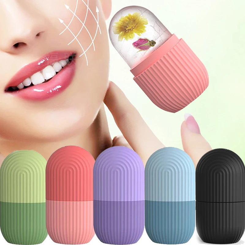 Ice Facial Roller Skin Care Beauty Lifting Contouring Tools Ice Cube Trays Ice Globe Balls Face Massager Skin Care Tool - Biasworlds